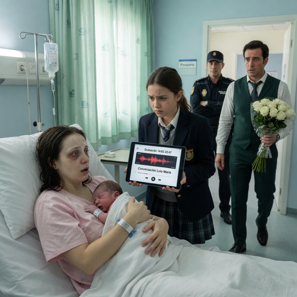 Mi hija de 9 años me suplicó desde la puerta del hospital: “No traigas al bebé a casa”… luego puso play en su iPad y escuché la voz que destruyó mi matrimonio