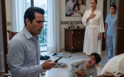“¡Ábreme la panza, papá!”. Mi hijo de 11 años se retorcía en el piso mientras mi nueva esposa fingía tristeza. Los doctores decían que estaba loco, pero la nueva niñera descubrió el macabro secreto escondido en su taza de chocolate.