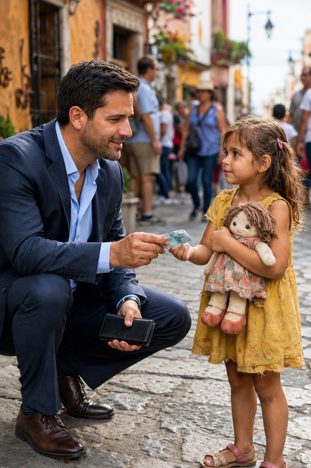 “Señor, ¿me compra mi muñeca? Mi amá lleva 3 días sin comer” — El aterrador secreto dentro del juguete que hundió a un millonario
