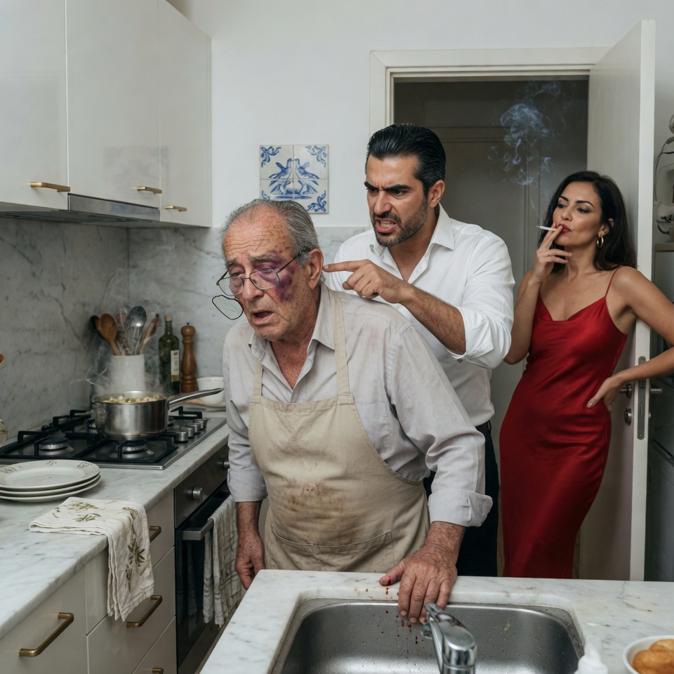 Un anciano pidió respeto en la cocina y recibió un puñetazo de su único hijo, pero el verdadero golpe llegó cuando abrió la carpeta que llevaba años ocultando en silencio