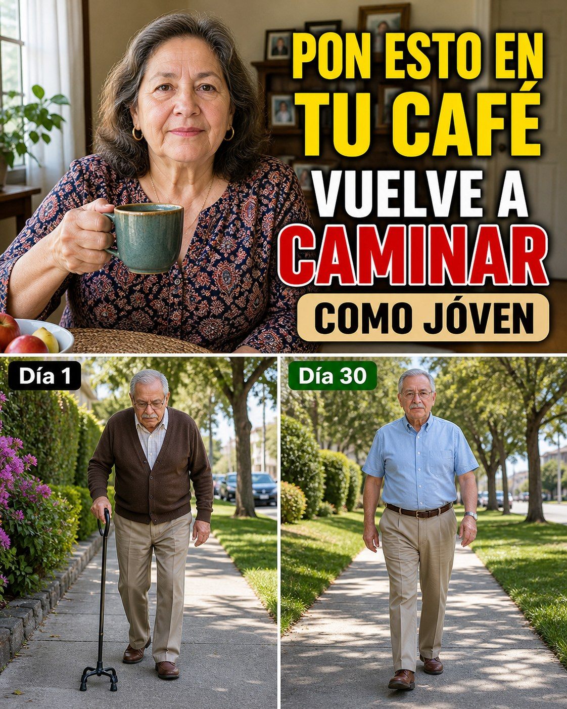 Tienes más de 60? Bebe estos 3 tés para, recuperar tus músculos y caminar con fuerza. para seguir recibiendo mis recetas, solo debes decir algo… ¡Gracias!