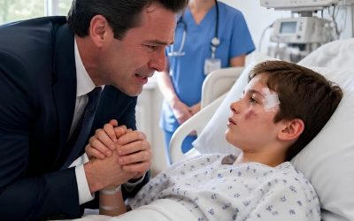 Mi hijo de ocho años casi murió a golpes frente a la casa de su abuelo, mientras tres hombres adultos lo sujetaban y se reían. Pero lo que más me destruyó fue lo que susurró en el hospital: “Papá… el abuelo dijo que no ibas a venir.”