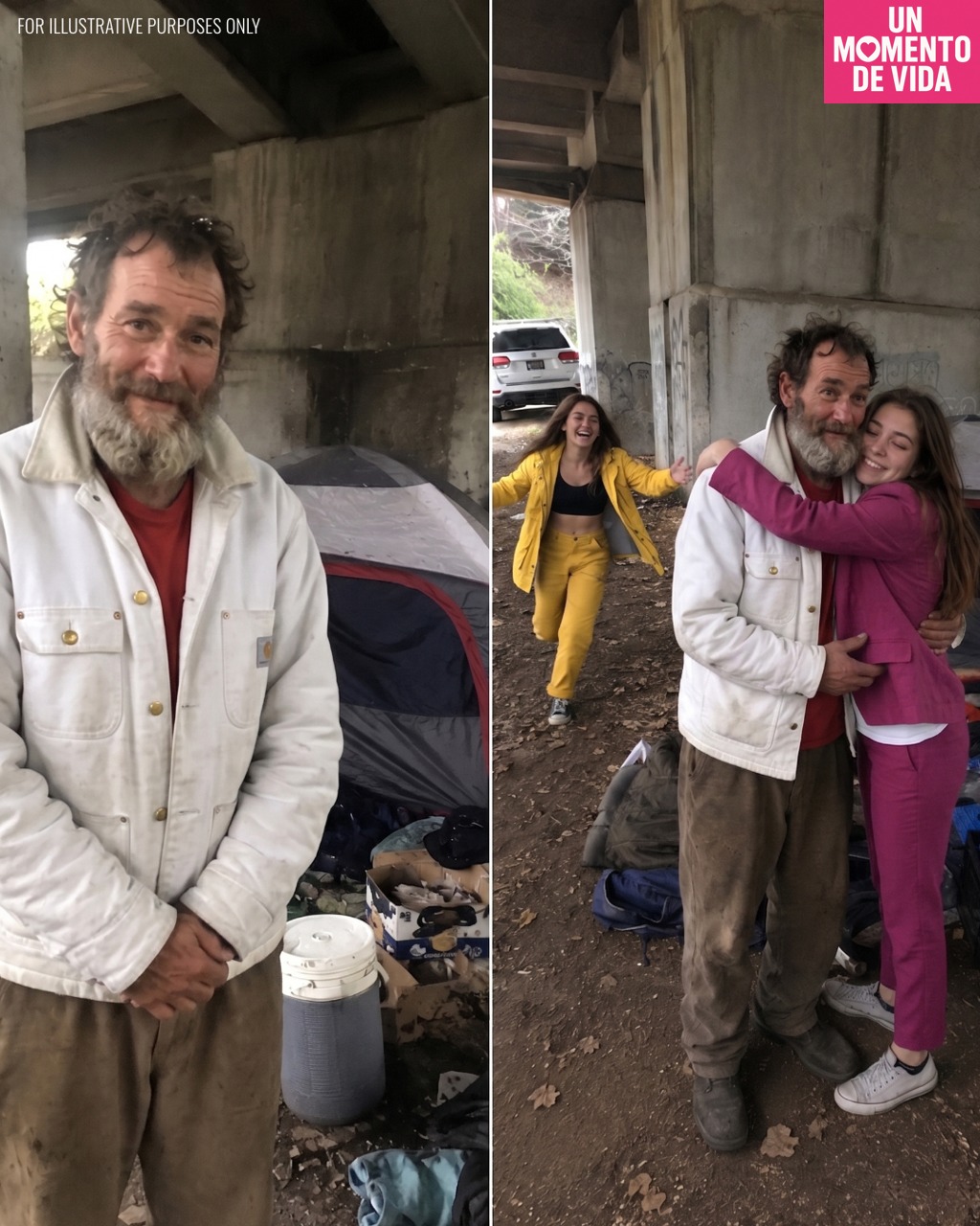 Viví en la pobreza con amnesia durante 13 años – Hasta que un día, una camioneta blanca se detuvo ante mi tienda de campaña bajo el puente