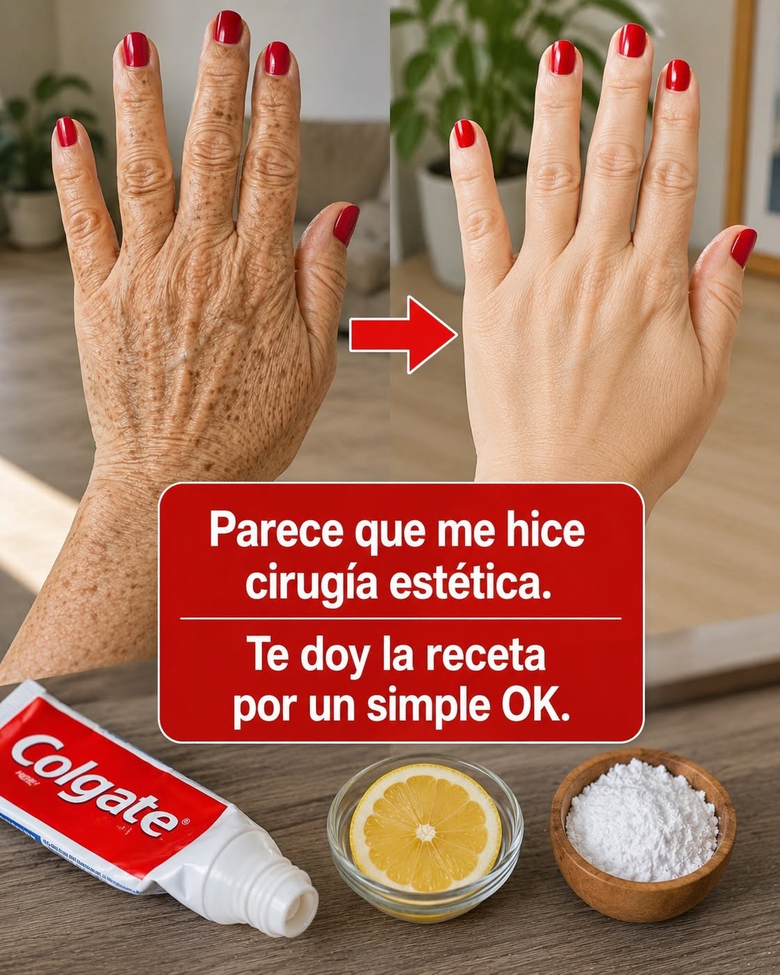 «Parece que me he hecho; una cirugía estética»: el remedio casero que muchas personas usan para mejorar la apariencia de arrugas y manchas oscuras en manos y brazos. Para seguir recibiendo mis recetas, solo tienes que decir… ¡Gracias!