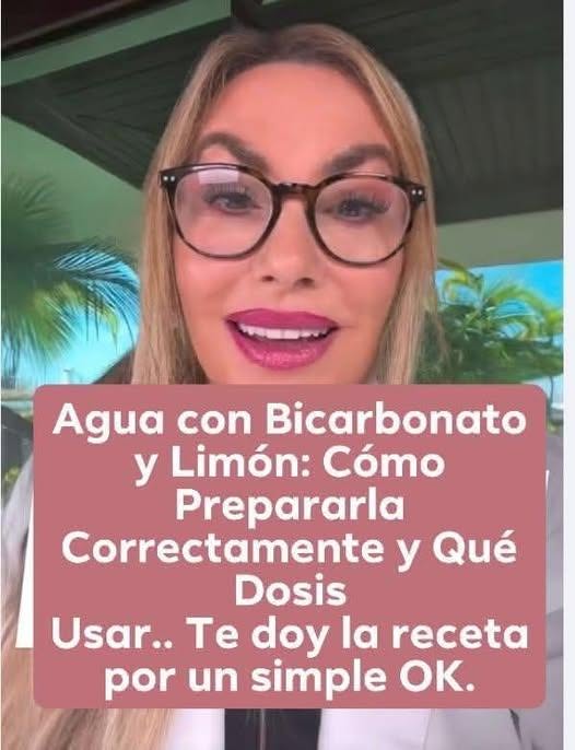 Agua con Bicarbonato y Limón: Cómo Prepararla Correctamente y Qué Dosis Usar.. Te doy la receta por un simple OK.