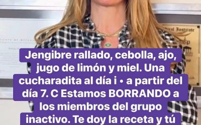 Jengibre rallado, cebolla, ajo, jugo de limón y miel.