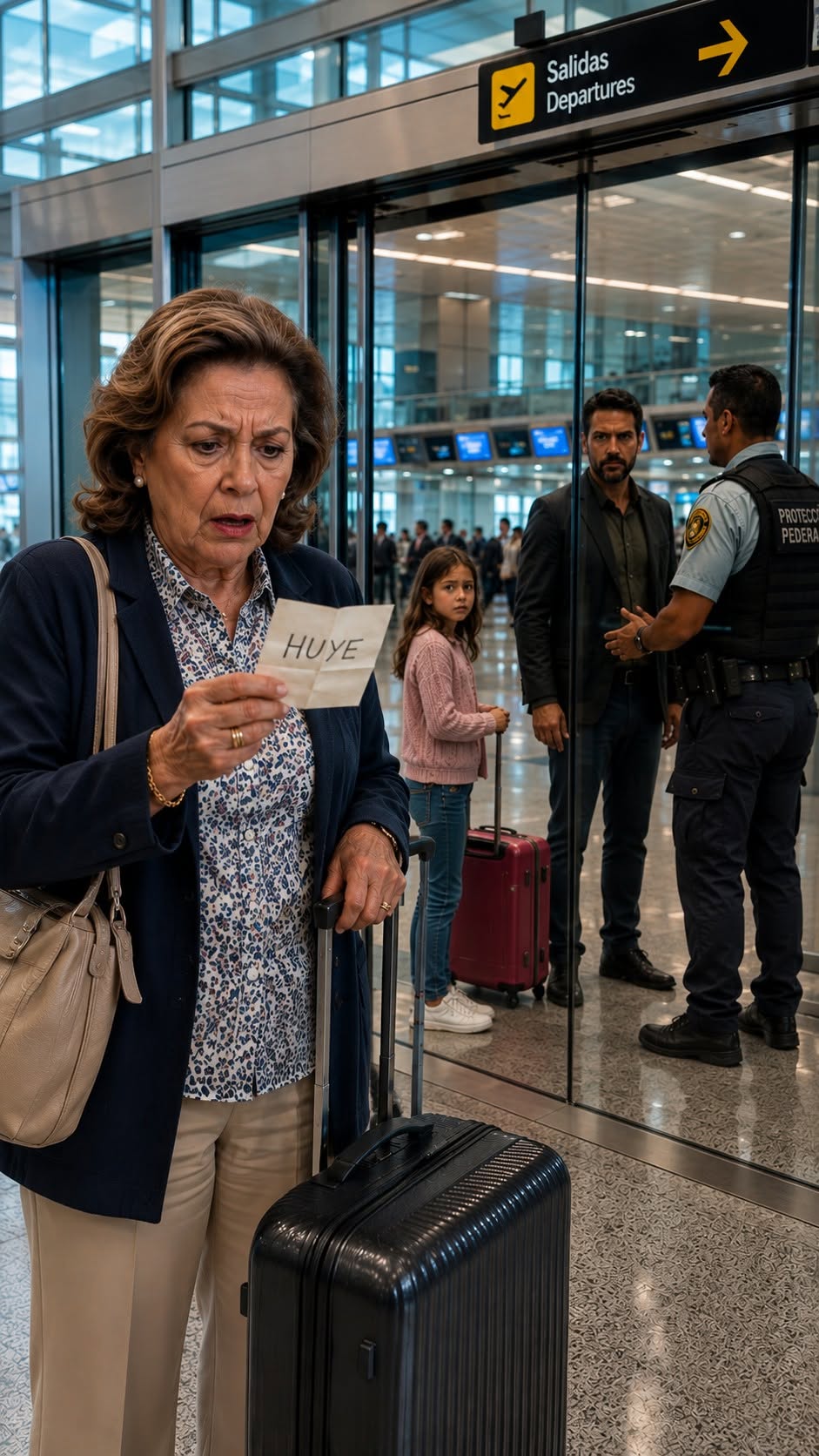 Su hijo la llevaba a Francia para “cuidarla”, pero su nieta de 8 años le entregó una nota en el aeropuerto: “HUYE”