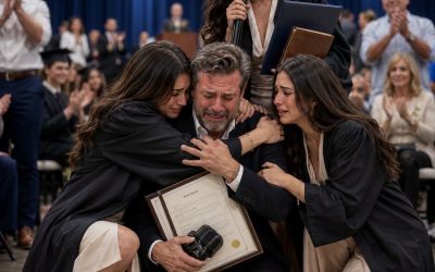 Mi hermano abandonó a sus trillizas en mi puerta y yo entregué 22 años de mi vida criándolas… pero en su graduación universitaria, lo que hicieron frente a todos me hizo caer de rodillas.