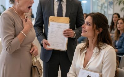 1 año después de mi divorcio, mi exsuegra me vio en una clínica y se burló: “Mi hijo hizo bien en dejarte; ahora sí tiene una hija con tu exmejor amiga.” Yo solo sonreí y pregunté: “¿Eso cree?” Entonces un hombre entró… y ella se quedó blanca.