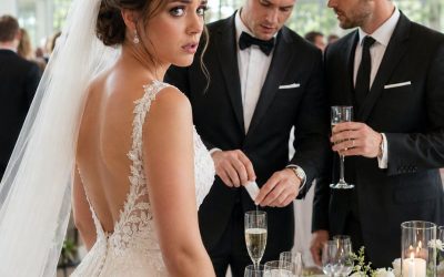 En mi boda, vi a mi hermano poner algo en mi copa a escondidas. No grité ni perdí el control. Solo cambié nuestras copas en silencio. Luego él levantó su brindis, sonrió de lado y dijo: “Felicidades, hermanita. Mi sorpresa viene en camino.” Yo sonreí mientras él bebía. 30 minutos después, todos vieron la verdad.