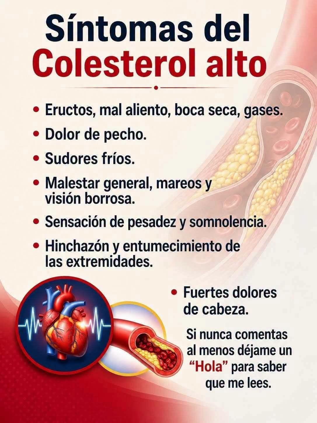 Síntomas del colesterol alto: Señales que no debes ignorar