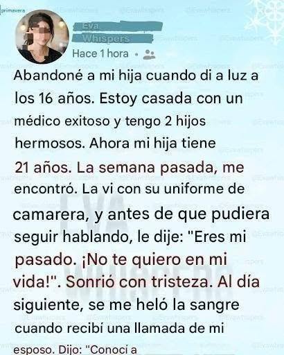 Abandoné a mi hija… Regresó cuando más la necesitábamos.