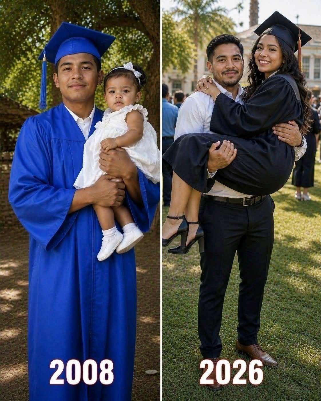 Mi padre me crió solo después de que mi madre biológica me abandonara en la cesta de su bicicleta cuando tenía 3 meses. Dieciocho años después, apareció en mi graduación.
