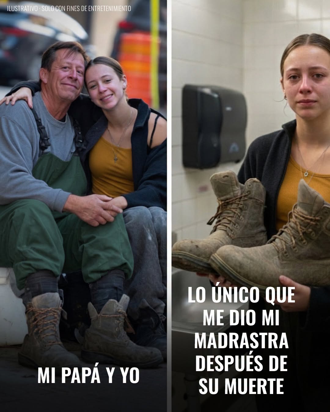 Mi madrastra me echó con nada más que las viejas botas de trabajo de mi papá tras su muerte – Ella no tenía idea de lo que él había pegado en secreto dentro de la suela