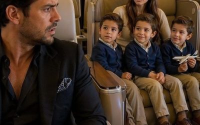 El magnate vio a su exnovia en el avión… y a su lado iban tres niños trillizos idénticos a él. En ese instante, se quedó sin aliento…