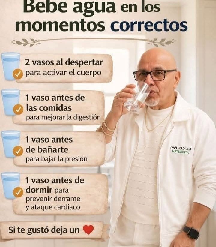 ¿Cuándo beber agua durante el día?