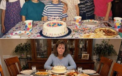Esperé 4 horas a que mis 6 hijos llegaran para mi cumpleaños 60, pero la casa se mantuvo en silencio – Hasta que un oficial de policía me entregó una nota que congeló mi corazón