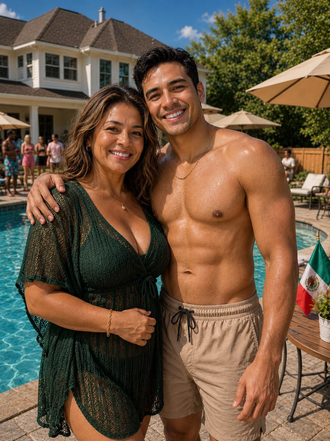 CONTRATÉ A UN ACTOR PARA QUE FINGIERA SER MI NOVIO EN UNA FIESTA DE PISCINA DEL 4 DE JULIO DONDE MI EX APARECIÓ CON LA AMANTE POR LA QUE ME HABÍA DEJADO… PERO LA FORMA EN QUE MI CITA FALSA LE DIO UNA LECCIÓN DEJÓ A TODOS BOQUIABIERTOS.