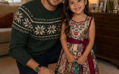 Cosí un vestido para la fiesta escolar de mi hija con los pañuelos de seda de mi difunta esposa- una mujer en medio de la sala se burló de mí.