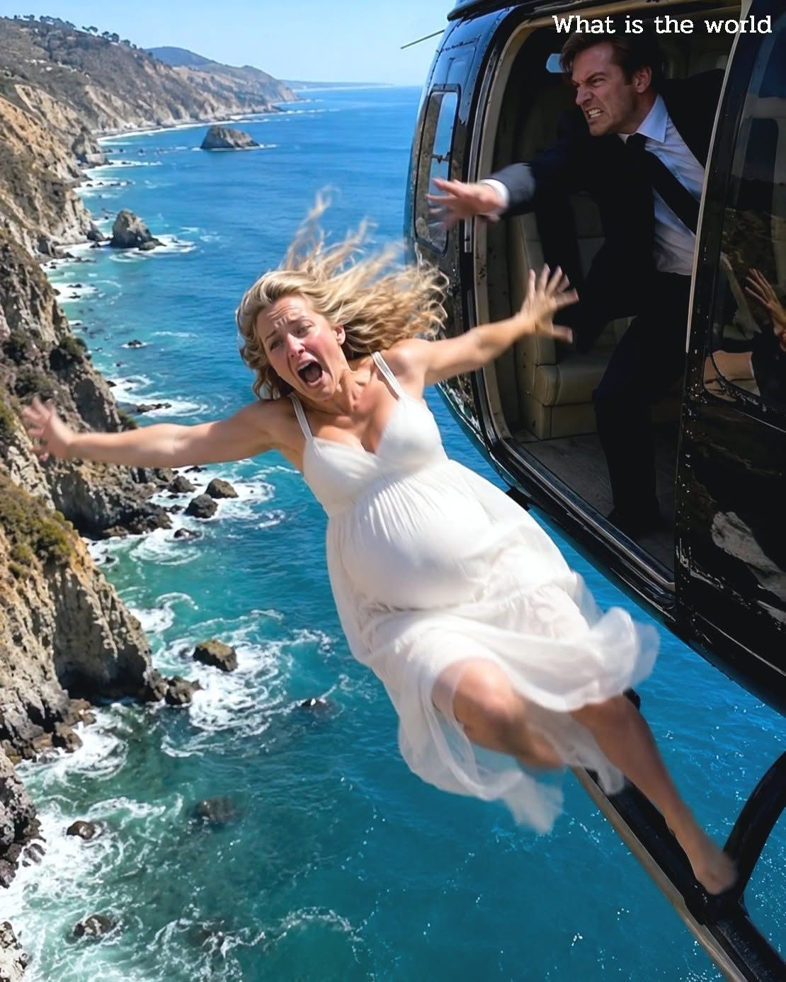 Mi esposo multimillonario me empujó desde un helicóptero —