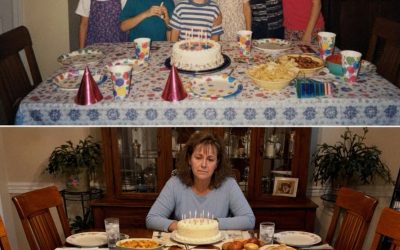 Esperé 4 horas a que mis 6 hijos llegaran para mi cumpleaños 60, pero la casa se mantuvo en silencio – Hasta que un oficial de policía me entregó una nota que congeló mi corazón