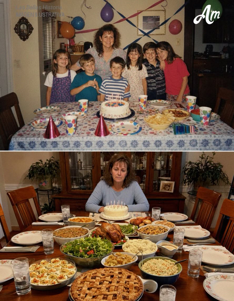 Esperé 4 horas a que mis 6 hijos llegaran para mi cumpleaños 60, pero la casa se mantuvo en silencio – Hasta que un oficial de policía me entregó una nota que congeló mi corazón