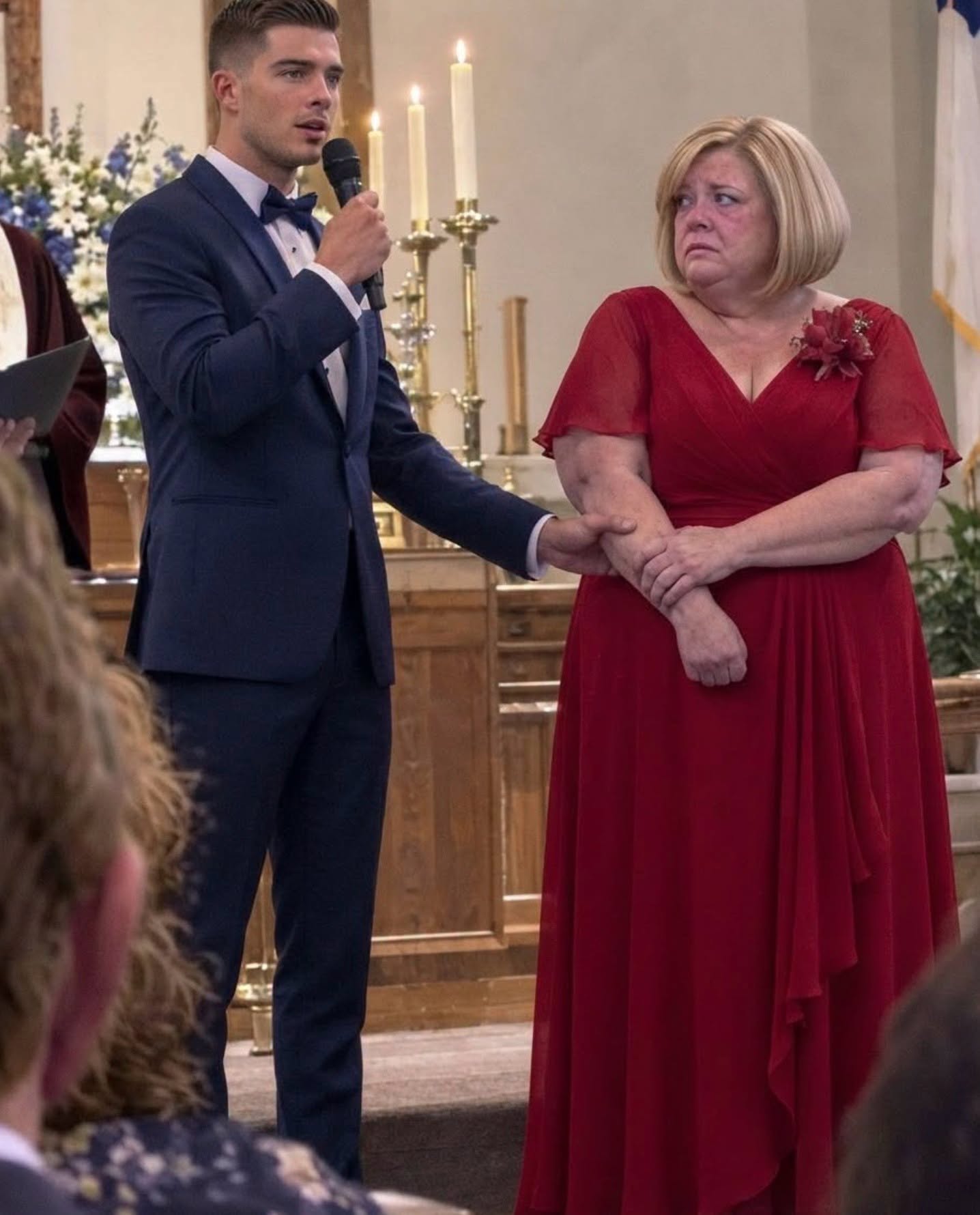 Mi hija me pidió que no asistiera a su boda porque la «avergonzaría» — pero lo que hizo el novio frente al altar dejó a los 200 invitados completamente paralizados