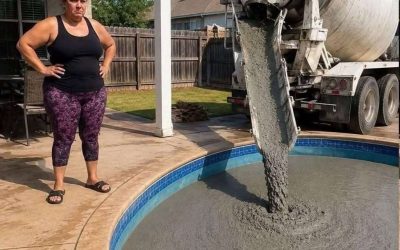 Mi vecina vertió cemento en mi piscina porque mis hijos eran “demasiado ruidosos”, pero nunca esperó lo que yo haría después.