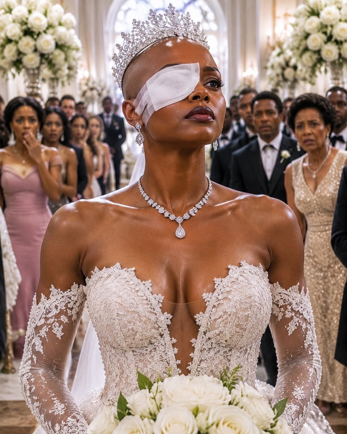 Mi hermana escondió mi peluca antes de mi boda de 5 millones de dólares para humillarme por mi lucha contra el cáncer… pero luego caminé hacia el altar luciendo una corona de 2 millones de dólares.**